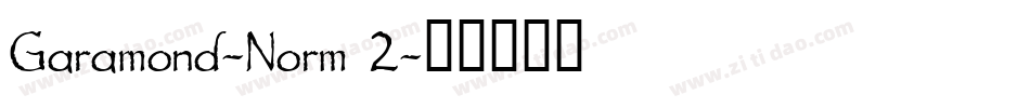Garamond-Norm 2字体转换